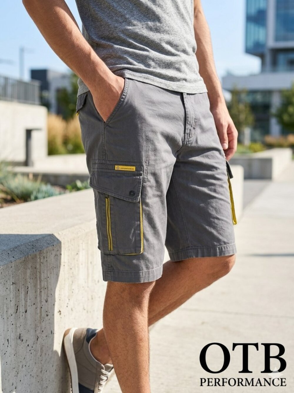 OTB PERFORMANCE BOYS NAVY CARGO SHORTS SIZE 16, 6 Pockets 100% Cotton Durable